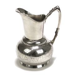 Water Pitcher by Reed & Barton, Silverplate Art Nouveau Water Lilies