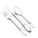 White Orchid by Community, Silverplate Youth Fork, Knife & Spoon