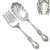 Wild Rose by International, Sterling Salad Serving Spoon & Fork, Flat Handle, Monogram M