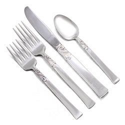 Wind Song by Nobility, Silverplate 4-PC Setting, Dinner, Modern