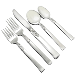Wind Song by Nobility, Silverplate 5-PC Setting w/ Soup Spoon