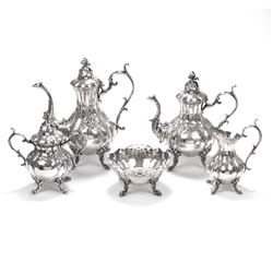 Winthrop by Reed & Barton, Silverplate 5-PC Tea & Coffee Service w/ Waste Bowl