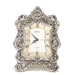 Alarm Clock by Gorham, Sterling Floral Design