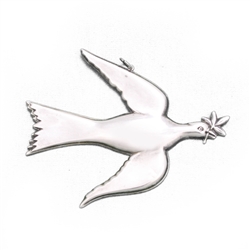 1972 Mount Vernon Dove Sterling Ornament by Gorham