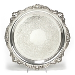 Strasbourg by Gorham, Silverplate Round Tray, Monogram Lu & Madeline…