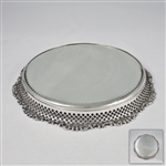 Plateau, Silverplate Reticulated with Scroll & Floral Embellishment