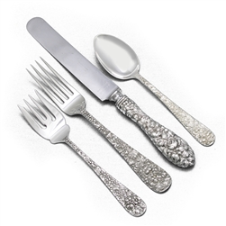 Rose by Stieff, Sterling 4-PC Setting, Luncheon, Blunt Stainless