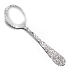 Rose by Stieff, Sterling Round Bowl Soup Spoon, Monogram I