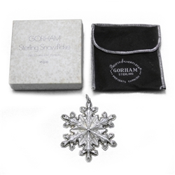 1973 Snowflake Sterling Ornament by Gorham