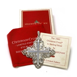 1983 Christmas Cross Sterling Ornament by Reed & Barton