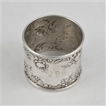 Napkin Ring by Gorham, Sterling Roses & Scrolls, Monogram RDA