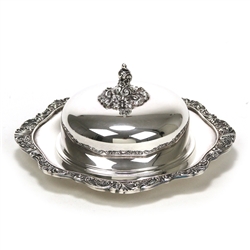 Baroque by Wallace, Silverplate Butter Dish, Etched Bottom