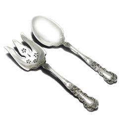 Buttercup by Gorham, Sterling Salad Serving Spoon & Fork, Flat Handle