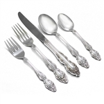 Baroque Rose by 1881 Rogers, Silverplate 5-PC Setting w/ Soup Spoon