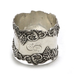 Napkin Ring by Pryor Mfg. Co., Inc., Sterling Grape Design, Monogram G