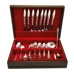 Morning Rose by Community, Silverplate Flatware Set, 55 PC Set