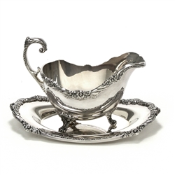 Heritage by 1847 Rogers, Silverplate Gravy Boat & Tray