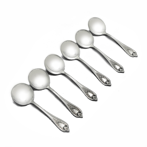 一時値下げ！　sterling silver スプーン 4本セット　メルボルン 1847 Rogers Old Colony Silverplate Bouillon Soup Spoon, Set of 6