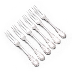Berkshire by 1847 Rogers, Silverplate Berry Forks, Set of 6, Monogram MAGGIE