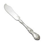 Floral by Wallace, Silverplate Butter Spreader, Flat Handle, Monogram D