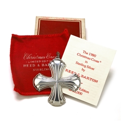 1980 Christmas Cross Sterling Ornament by Reed & Barton