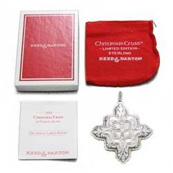 1993 Christmas Cross Sterling Ornament by Reed & Barton