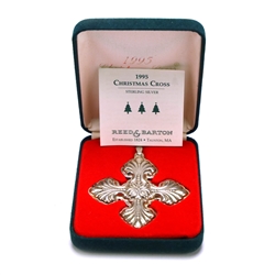 1995 Christmas Cross Sterling Ornament by Reed & Barton