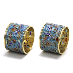 Napkin Rings, Pair, Enamel