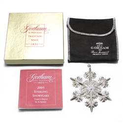 2005 Snowflake Sterling Ornament by Gorham