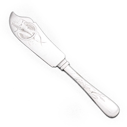 Bright-cut, Sterling Master Butter Knife, Cat Tail Design