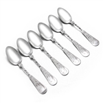 Bright-cut, Sterling Teaspoons, Set of 6, Monogram T