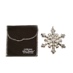 1980 Snowflake Silverplate Ornament by Gorham