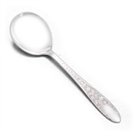 Rose and Leaf by National, Silverplate Round Bowl Soup Spoon