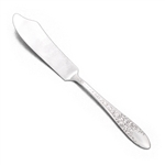 Rose and Leaf by National, Silverplate Master Butter Knife, Flat Handle