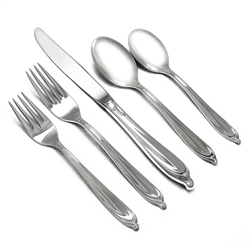 Happy Anniversary by Deep Silver, Silverplate 5-PC Setting Dinner, Modern w/ Soup Spoon