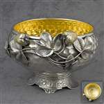Centerpiece Bowl by Wilcox Silver Plate Co., Silverplate Figural Strawberry & Honeycomb Design