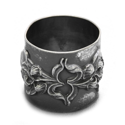 Napkin Ring, Silverplate Iris