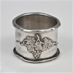 Napkin Ring, Silverplate Grape Design