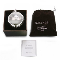 2008 Sleigh Bell Silverplate Ornament by Wallace