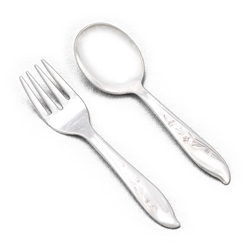 Springtime by 1847 Rogers, Silverplate Baby Spoon & Fork