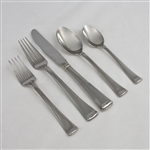 Column by Gorham, Stainless 5-PC Setting Dinner, Modern w/ Soup Spoon, 18/8 Glossy