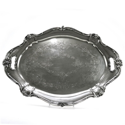 Chantilly by Gorham, Silverplate Tray, Chased Bottom w/ Handles