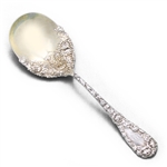 Chrysanthemum by Durgin Div. of Gorham, Sterling Berry Spoon, Gilt bowl, Monogram LBL