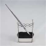 Ink Pen Holder by Herbst & Wassall, Sterling Deco Design, Repousse Ink Pen
