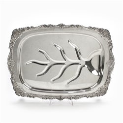 Christopher Wren by Wallace, Silverplate Tree Well Meat Platter, Footed