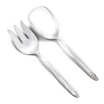 Anniversary Rose by Deep Silver, Silverplate Salad Serving Spoon & Fork