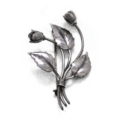 Pin by Danecraft, Sterling Rose Bud & Leaf