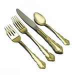 Golden Dresden Rose by Reed & Barton, Gold Electroplate 4-PC Setting