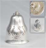 1980 Chantilly Bell Silverplate Ornament by Gorham