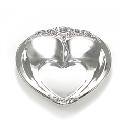 Laurel Mist by Deep Silver, Silverplate Bonbon Dish, Heart Shape